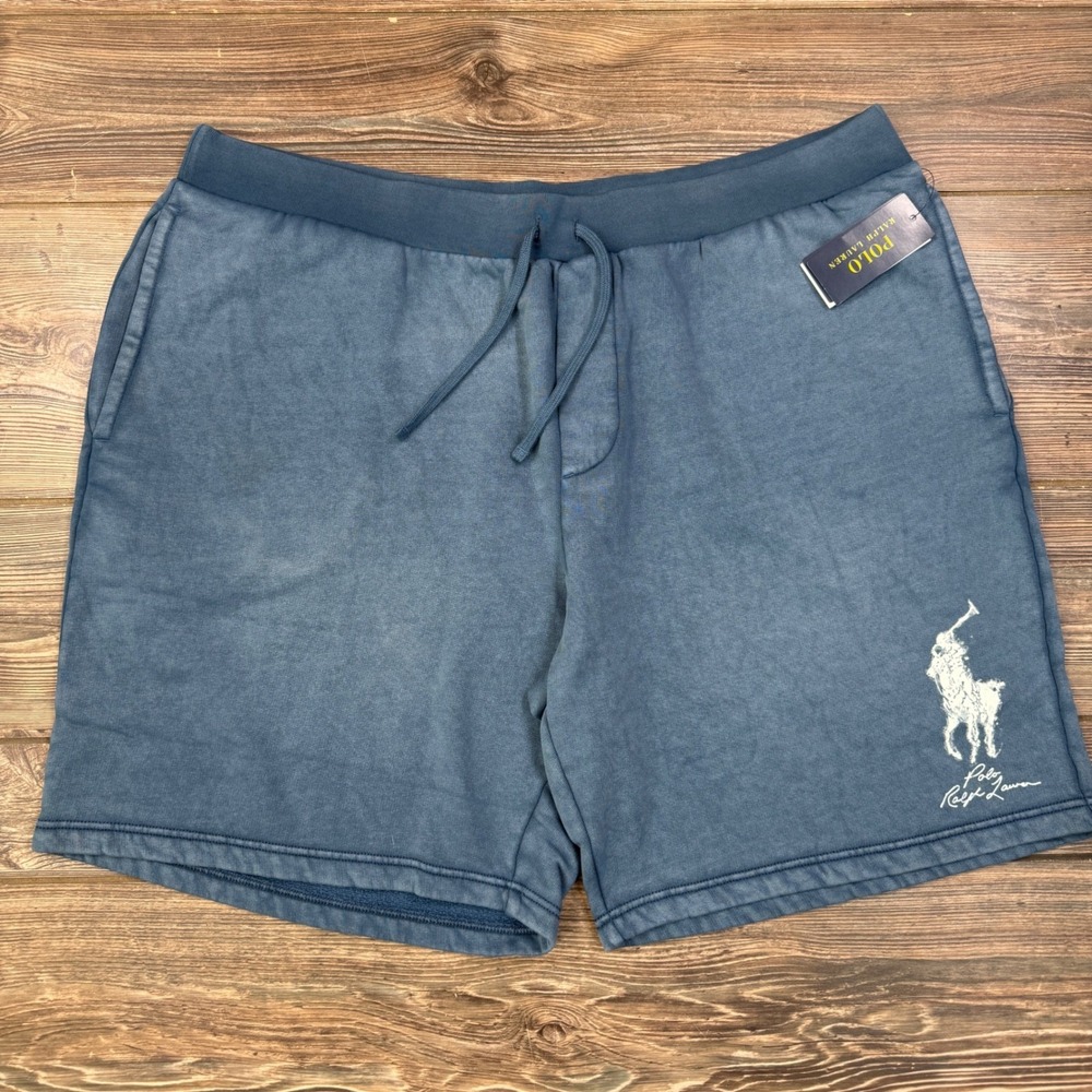 Polo Ralph Lauren Mens Size 3XB Fleece Shorts Clancy Blue Big Pony NWT